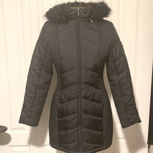 Faux Fur Trim Hood Winter Jacket/Coat